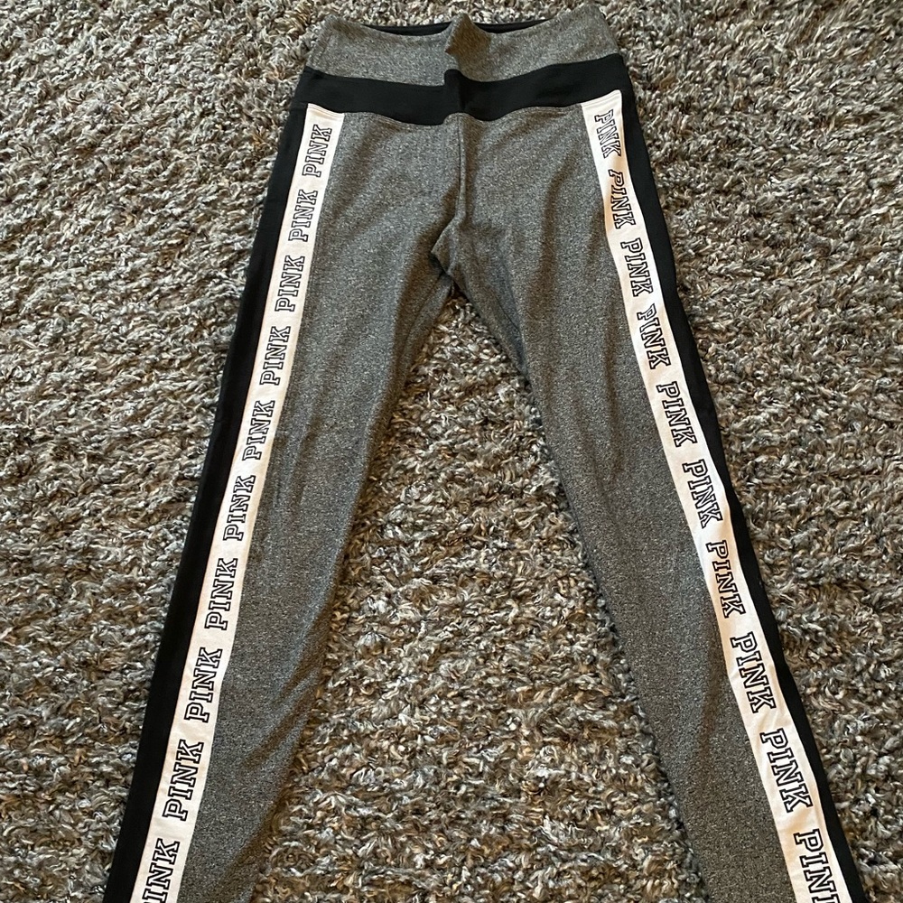 Pink Grey leggings - Size S